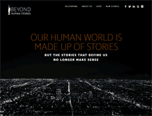 Tablet Screenshot of beyondhumanstories.com